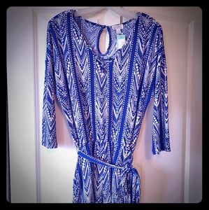 Market & Spruce Cobalt Blue Fraya Knit Romper